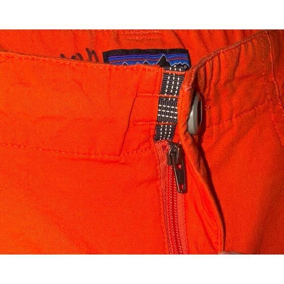 Patagonia Common Threads Orange Capri Pants Ripstop Spell Out Hiking Women's - Picture 7 of 9